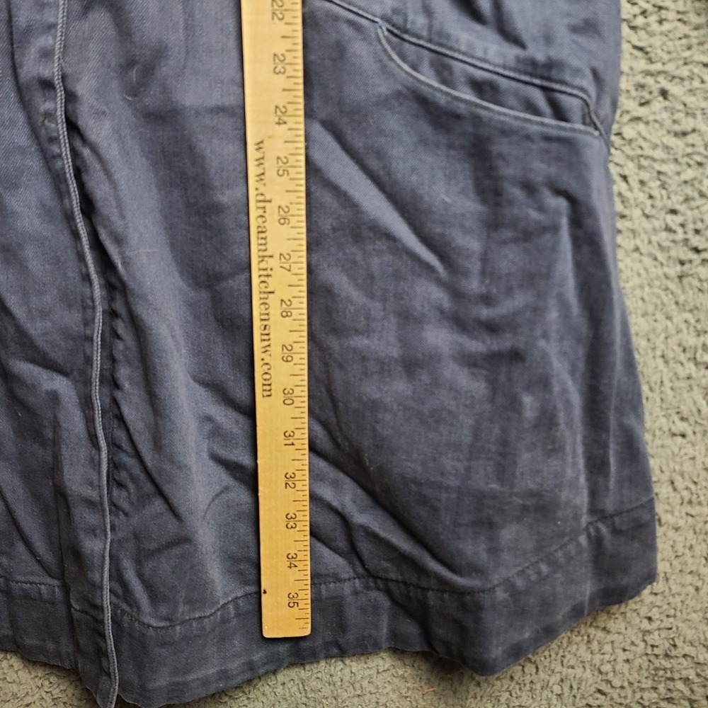 Prairie Underground Women Navy Organic Cotton Asymmetrical Zip Jacket Coat L - Picture 6 of 8